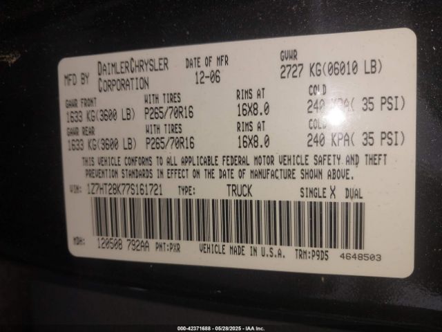 2007 MITSUBISHI RAIDER 1Z7HT28K77S161721 Photo 8