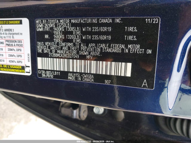 Lexus a25a-fxs, 5nm+4nm 2024 2T2BBMCA2RC027049 Image 9