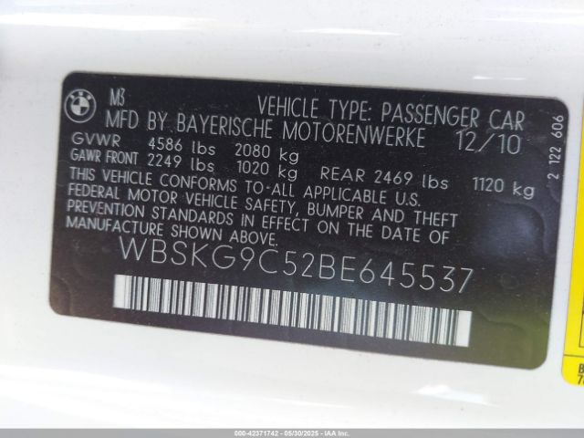 2011 BMW M3 WBSKG9C52BE645537 Photo 8
