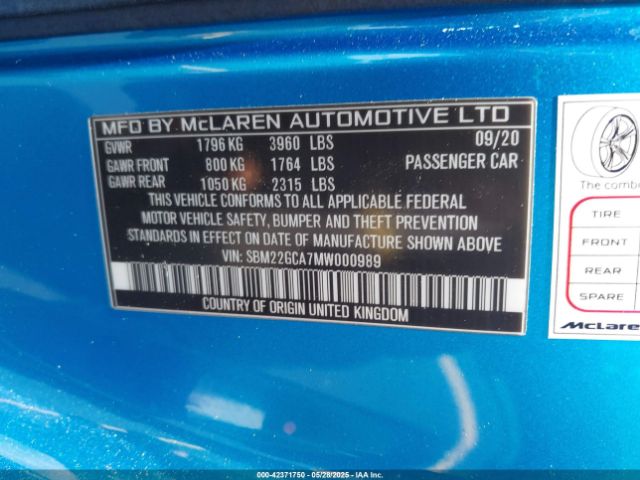 2021 MCLAREN GT SBM22GCA7MW000989 Photo 8