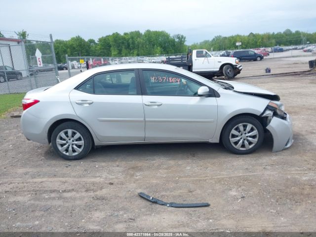 2T1BURHE2FC284845 Toyota COROLLA LE