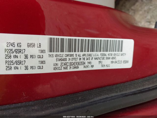 2014 CHRYSLER TOWN & COUNTRY 2C4RC1BGXER363594 Photo 8