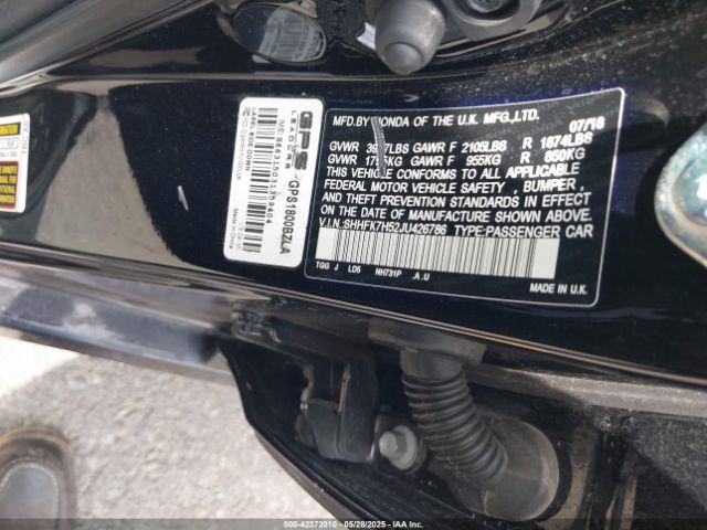 2018 HONDA CIVIC SHHFK7H52JU426786 Photo 8