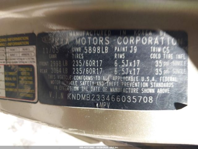 2006 KIA SEDONA KNDMB233466035708 Photo 8