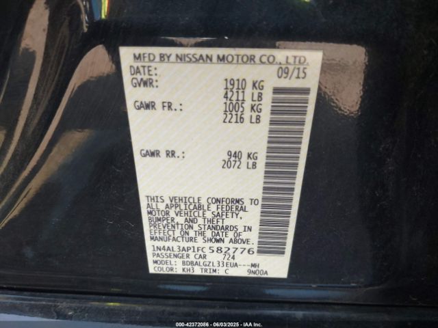 1N4AL3AP1FC582776 Nissan Altima