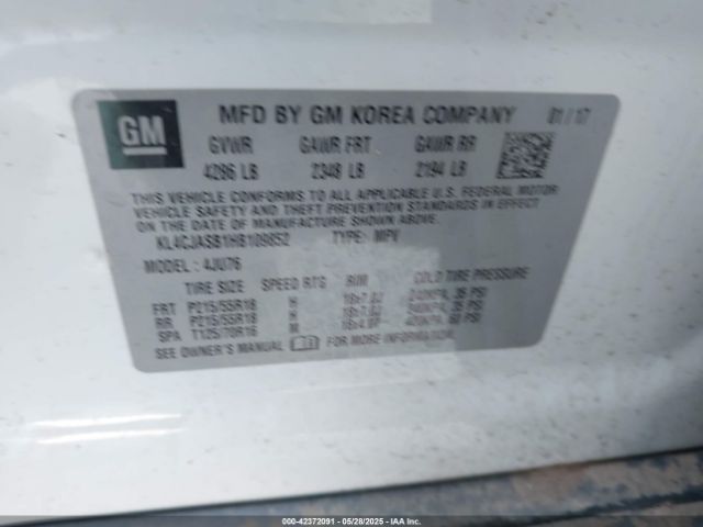 KL4CJASB1HB109852 Buick Encore Preferred