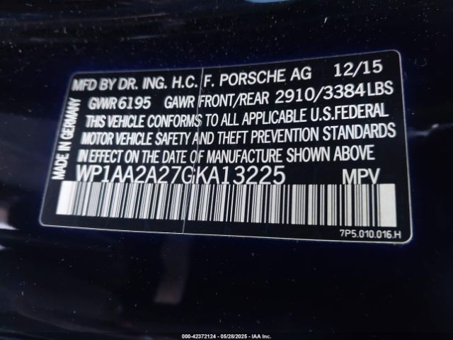 2016 PORSCHE CAYENNE WP1AA2A27GKA13225 Photo 8