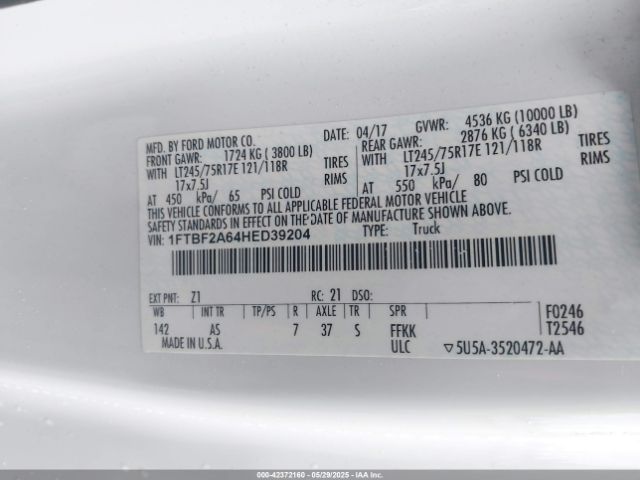 1FTBF2A64HED39204 Ford F-250