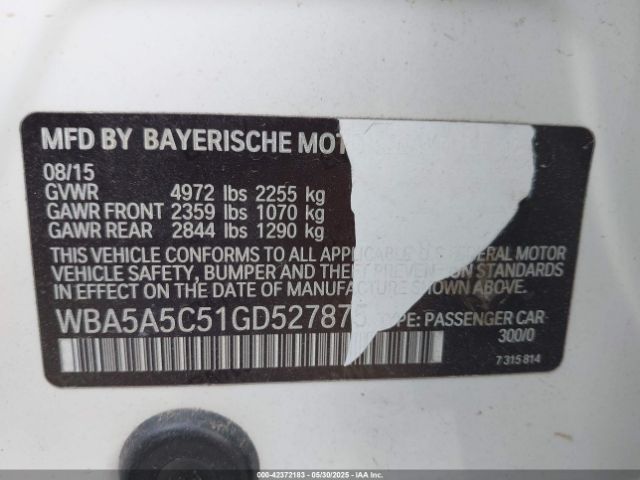 WBA5A5C51GD527875 BMW 528I