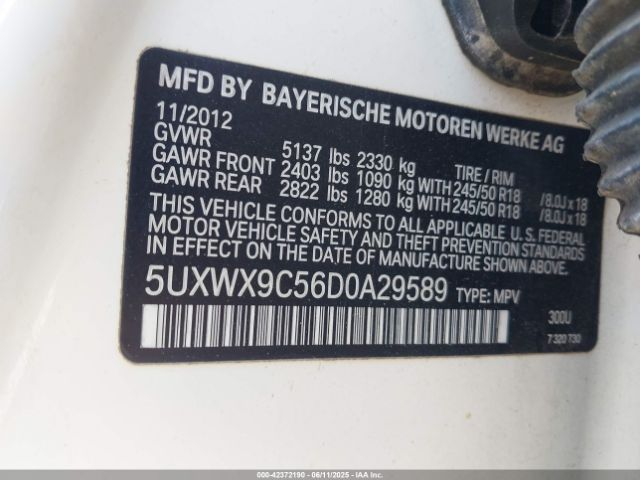 2013 BMW X3 5UXWX9C56D0A29589 Photo 8
