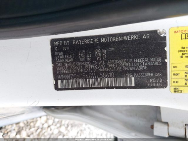 2012 MINI COOPER S COUNTRYMAN WMWZC5C54CWL58610 Photo 8