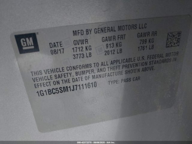 2018 CHEVROLET CRUZE 1G1BC5SM1J7111610 Photo 8