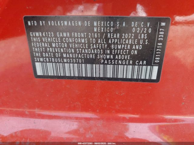 2020 VOLKSWAGEN JETTA 3VWCB7BU5LM039701 Photo 8