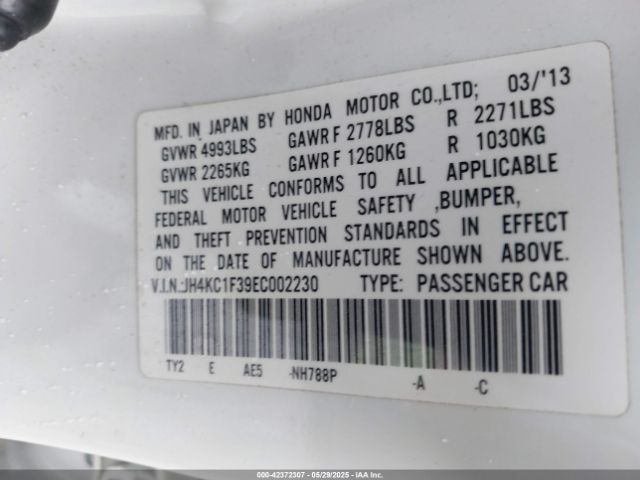 2014 ACURA RLX JH4KC1F39EC002230 Photo 8