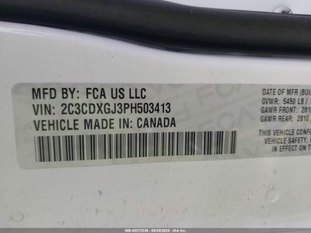 2C3CDXGJ3PH503413 Dodge Charger Scat Pack Widebody