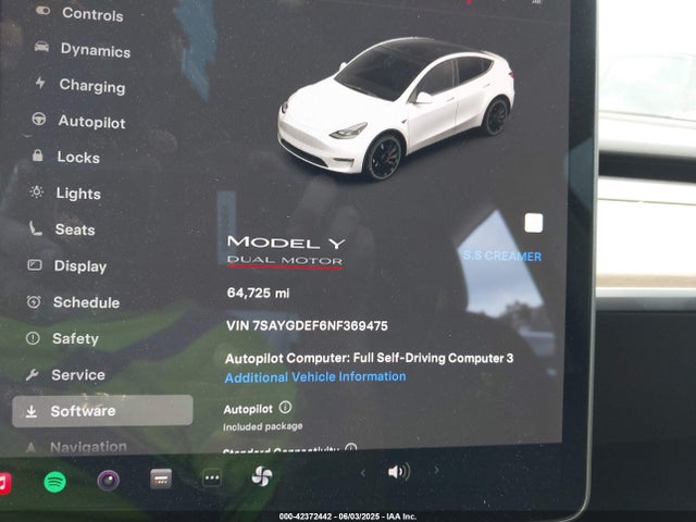 2022 TESLA MODEL Y 7SAYGDEF6NF369475 Photo 6