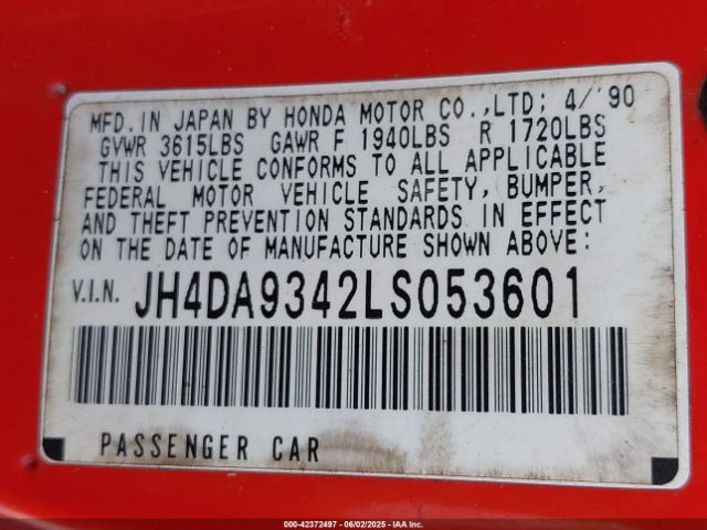 1990 ACURA INTEGRA JH4DA9342LS053601 Photo 8