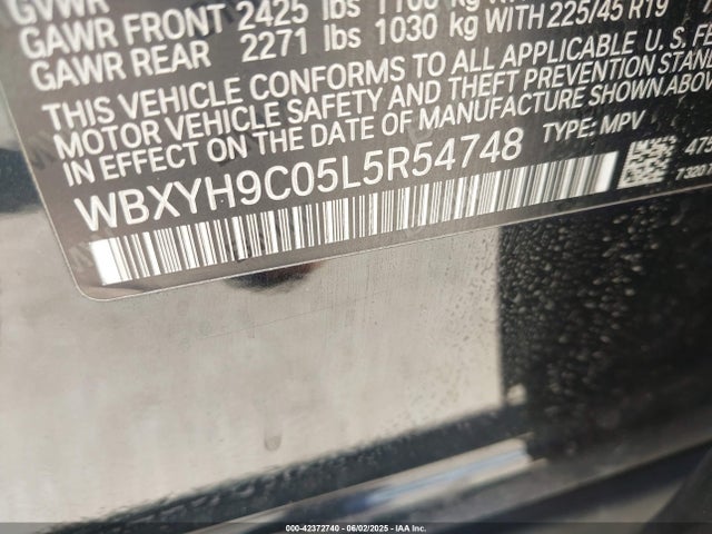 WBXYH9C05L5R54748 BMW X2