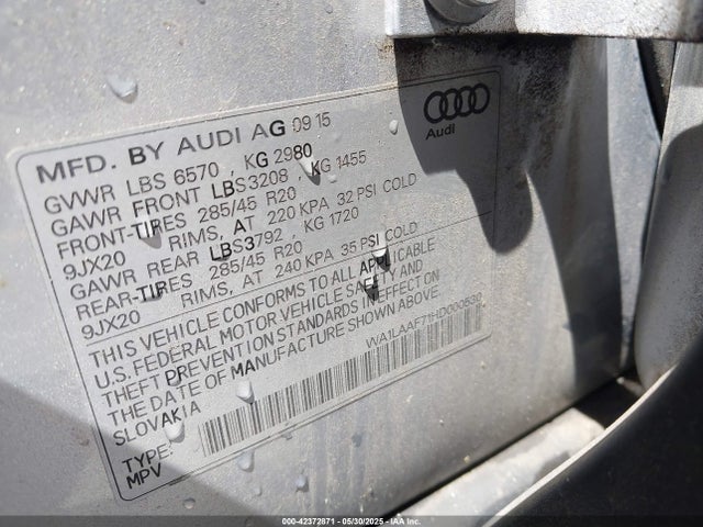 2017 AUDI Q7 WA1LAAF71HD000530 Photo 8
