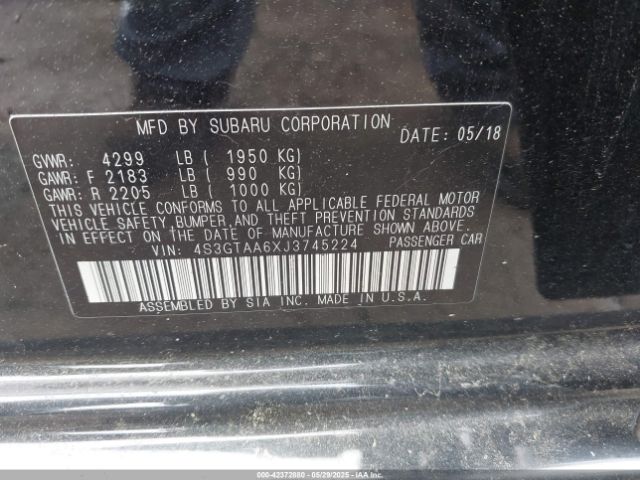 4S3GTAA6XJ3745224 Subaru Impreza 2.0i