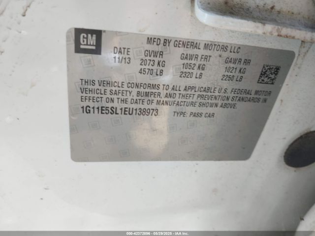 1G11E5SL1EU138973 Chevrolet MALIBU 2LT