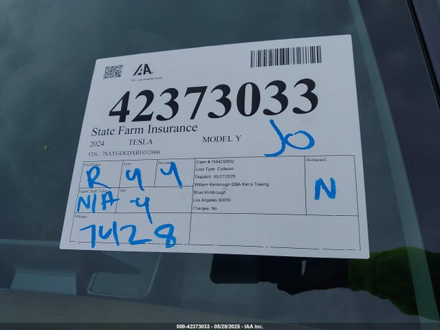 7SAYGDEDXRF032666 Tesla 2024