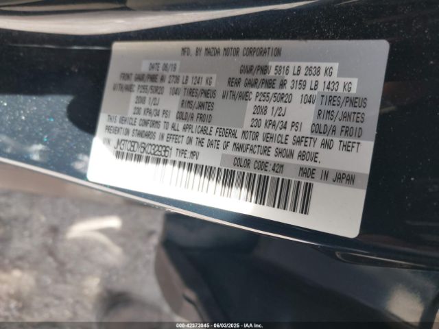 2019 MAZDA CX-9 JM3TCBDY6K0329361 Photo 8