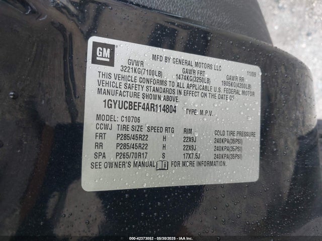 2010 CADILLAC ESCALADE 1GYUCBEF4AR114804 Photo 8