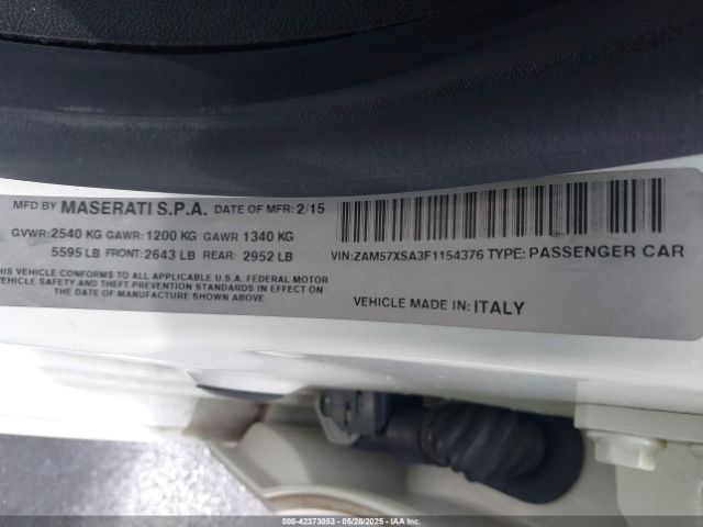 ZAM57XSA3F1154376 Maserati Ghibli