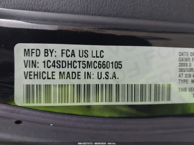 2021 DODGE DURANGO 1C4SDHCT5MC660105 Photo 8