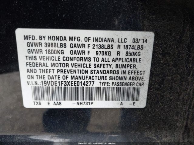 2014 ACURA ILX 19VDE1F3XEE014277 Photo 8