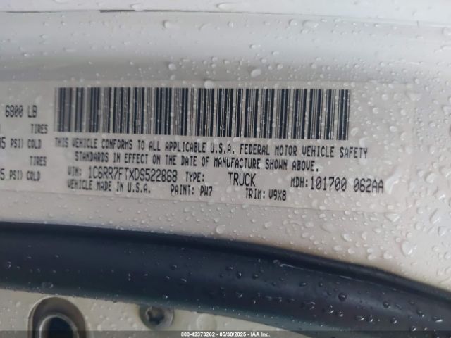 2013 RAM 1500 1C6RR7FTXDS522868 Photo 8