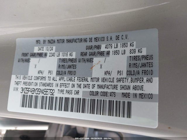 Mazda Mazda3 2.5 S Select Sport 2025 3MZBPABM3SM456792 Image 9