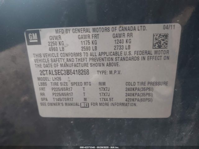 2011 GMC TERRAIN 2CTALSEC3B6418268 Photo 8