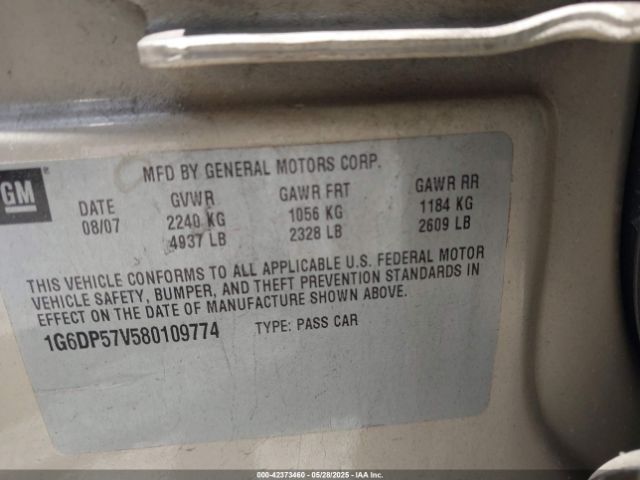 2008 CADILLAC CTS 1G6DP57V580109774 Photo 8