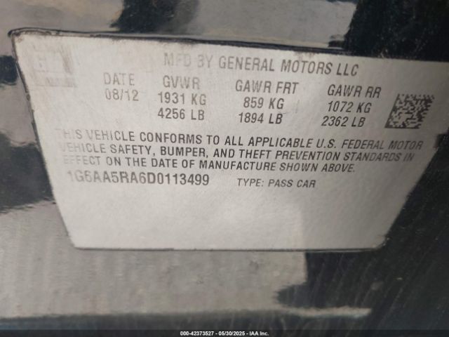 2013 CADILLAC ATS 1G6AA5RA6D0113499 Photo 8