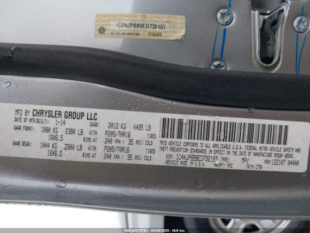 1C4NJPBB9ED732167 Jeep Patriot Sport