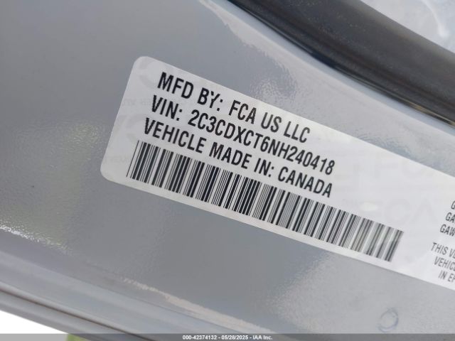 2C3CDXCT6NH240418 Dodge CHARGER R/T