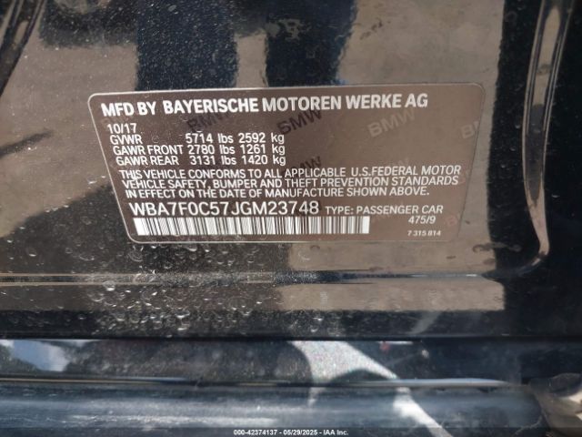 2018 BMW 750I WBA7F0C57JGM23748 Photo 8