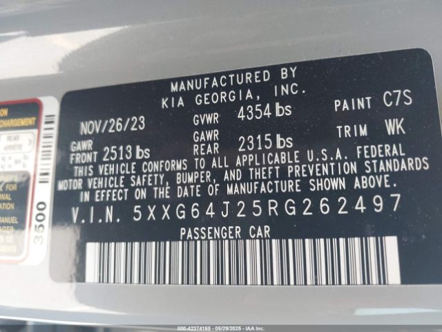 2024 KIA K5 5XXG64J25RG262497 Photo 8