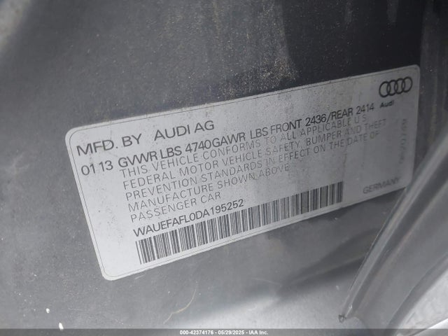 2013 AUDI A4 WAUEFAFL0DA195252 Photo 8