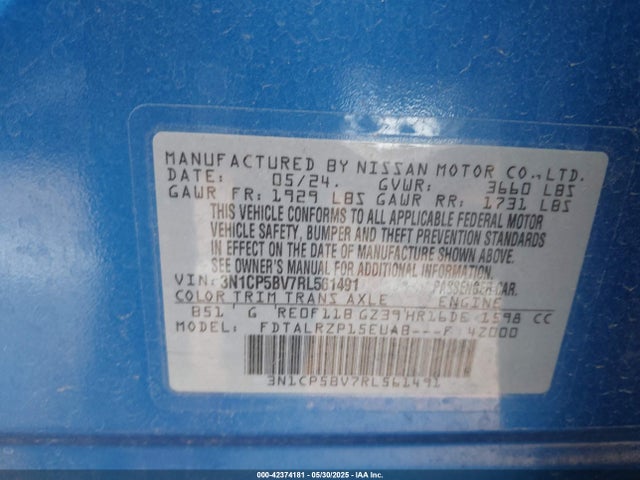 3N1CP5BV7RL561491 Nissan Kicks