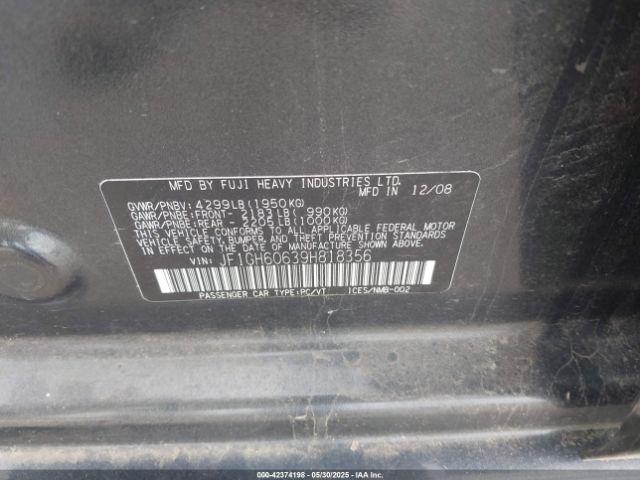 2009 SUBARU IMPREZA JF1GH60639H818356 Photo 8