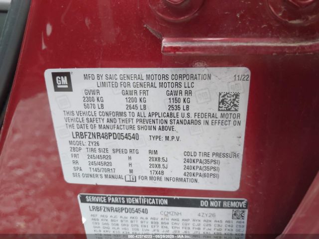 LRBFZNR48PD054540 Buick Envision Essence Fwd