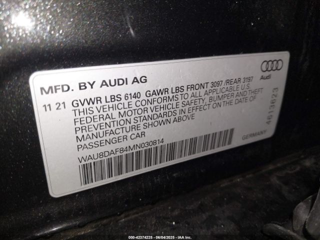 2021 AUDI A8 L WAU8DAF84MN030814 Photo 8