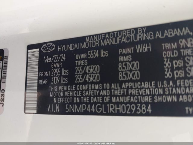 2024 HYUNDAI SANTA FE 5NMP44GL1RH029384 Photo 8