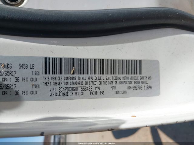 3C4PDCBGXFT556469 Dodge Journey Sxt