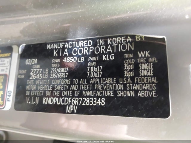 KNDPUCDF6R7283348 KIA Sportage Lx