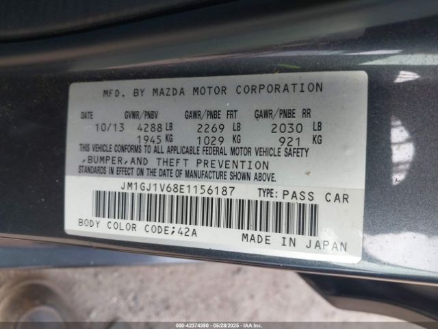 JM1GJ1V68E1156187 Mazda Mazda6 I Touring