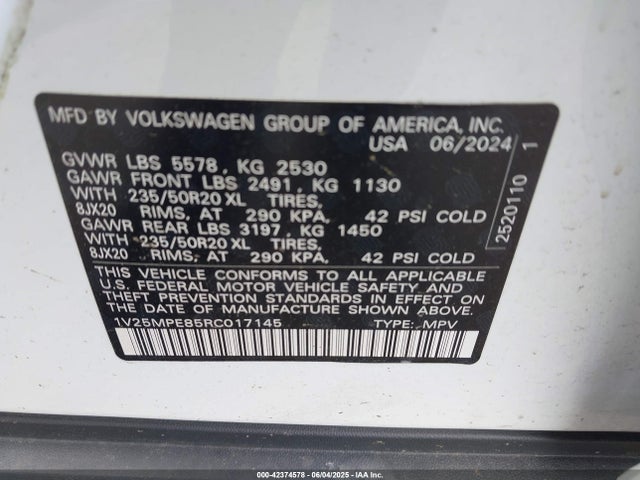 1V25MPE85RC017145 Volkswagen ID.4